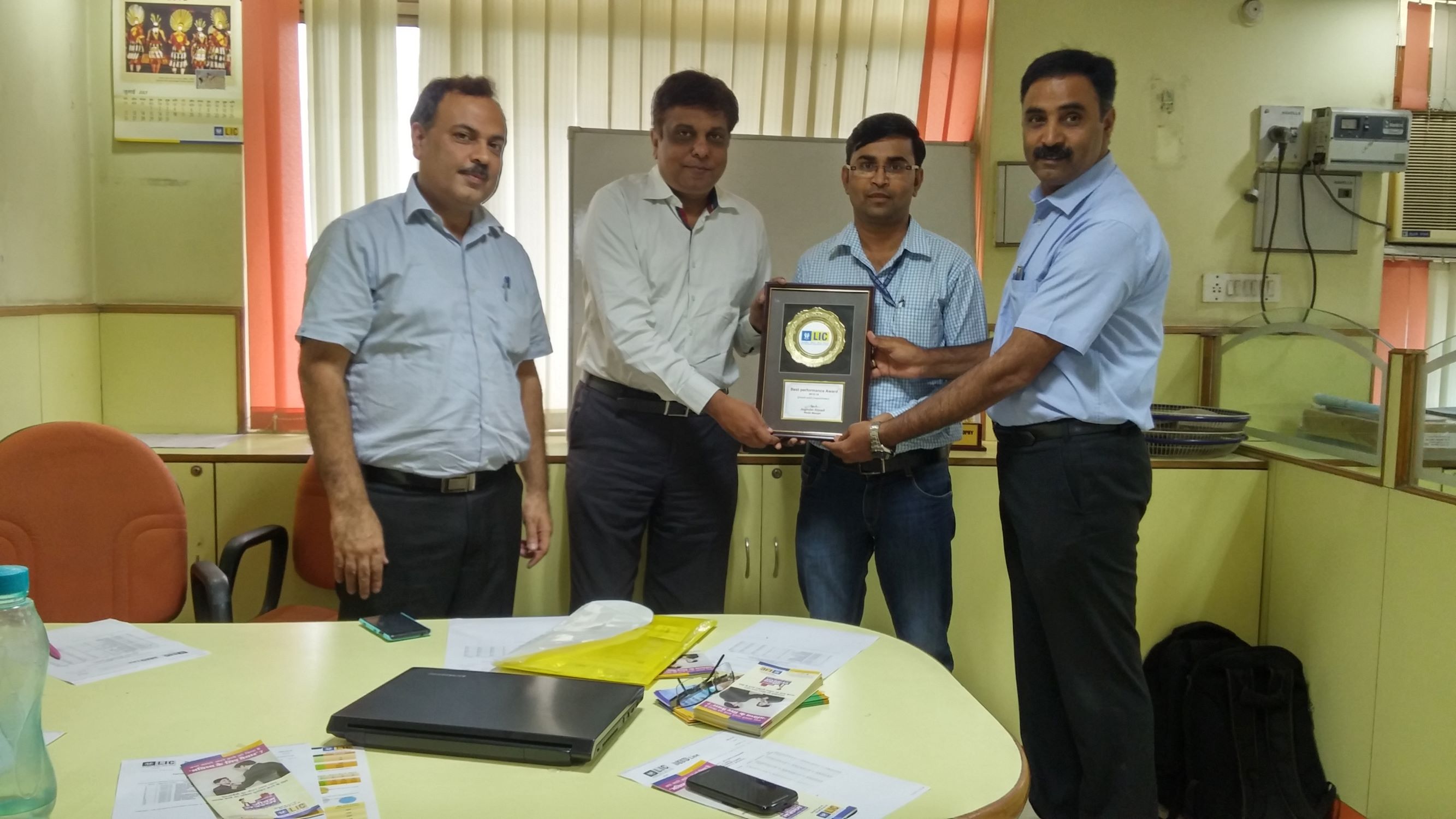 Honoring from Chief Manager Mr D M Mittal Sir